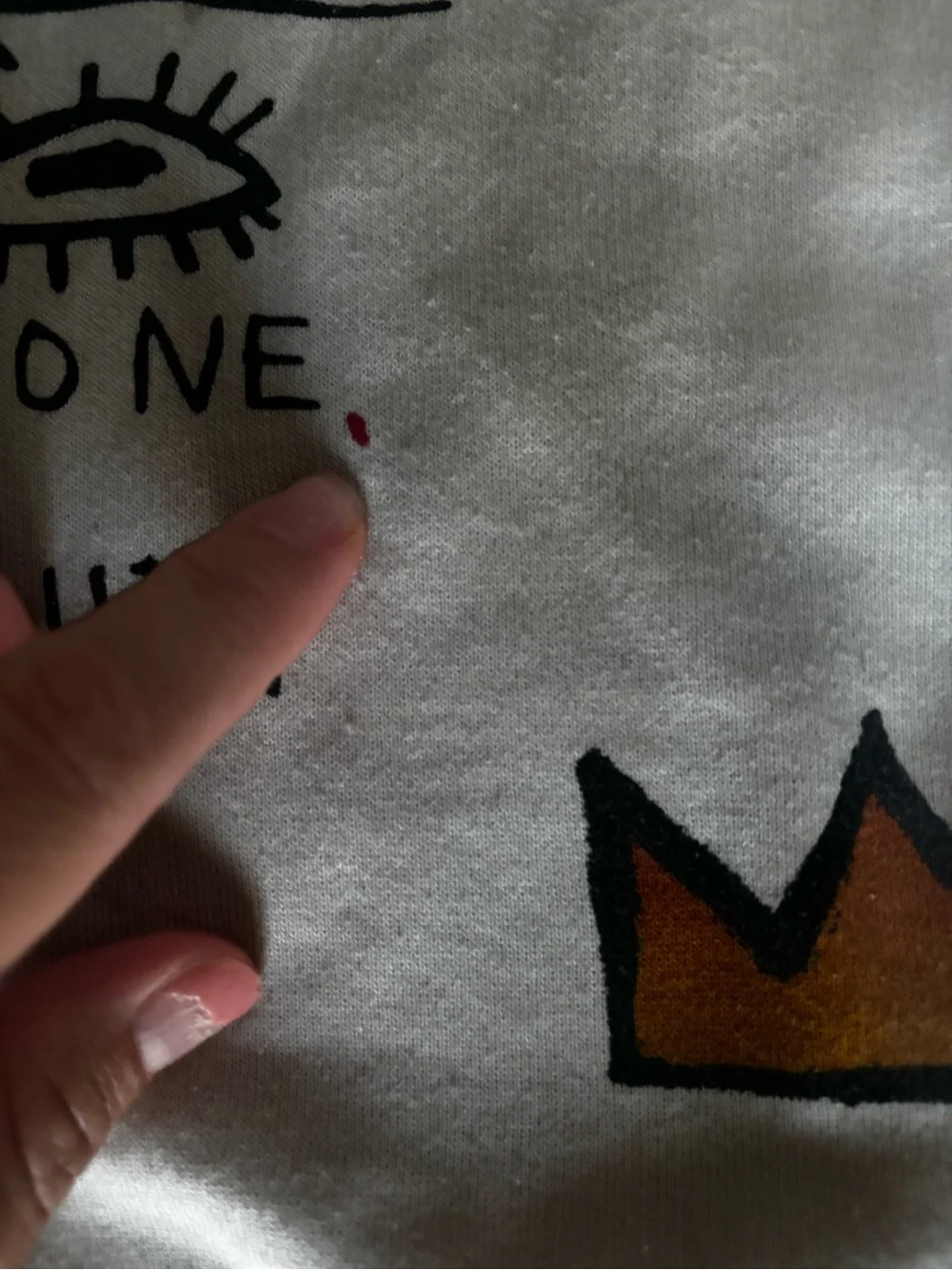 Zara Basquiat Hoodie with Black & Orange Prints